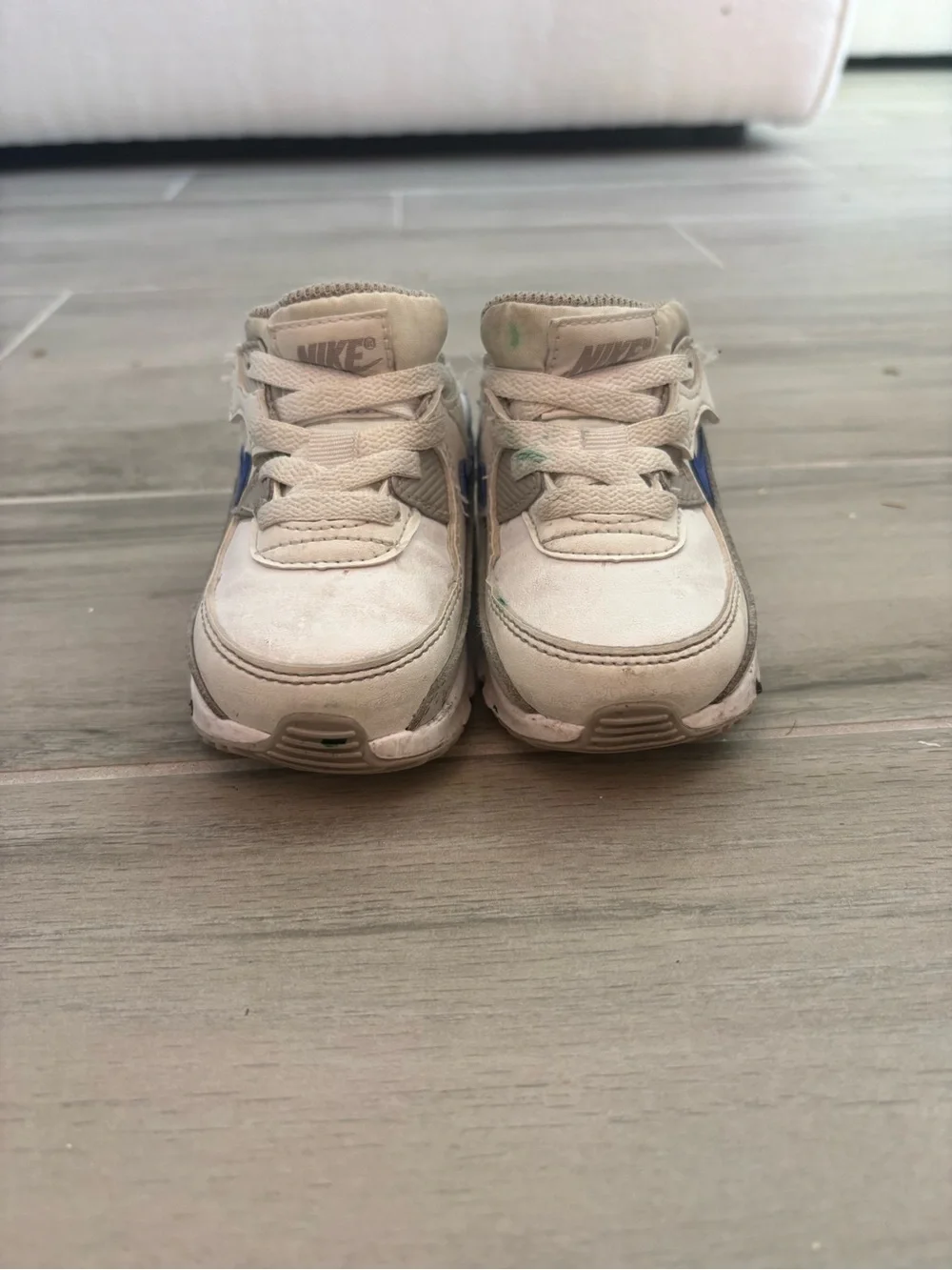 Nike Air Max 90 EasyOn Toddler Play Sneakers White Racer Blue Size 4.5